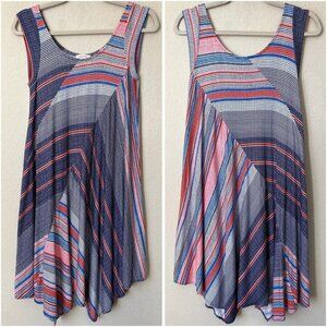 Anthropologie Weston Amaya Swing Dress Asymmetric Handkerchief Hem